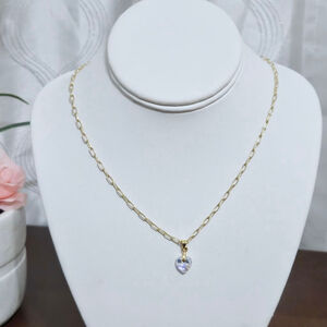 NWOT Swarovski Crystal Clear Heart Pendant Necklace